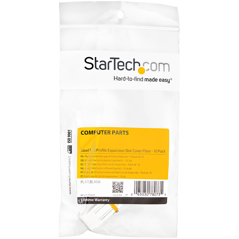StarTech PLATEBLANK Steel Full Profile Expansion Slot Cover Plate - 10 Pack
